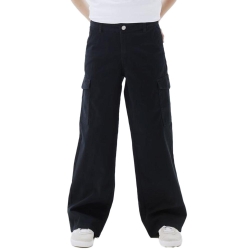 Pantalon en Toile Noir Fille Name it Wide Twill