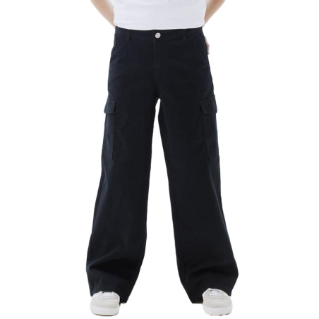 Pantalon en Toile Noir Fille Name it Wide Twill