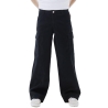 Pantalon en Toile Noir Fille Name it Wide Twill