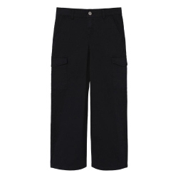 Pantalon en Toile Noir Fille Name it Wide Twill