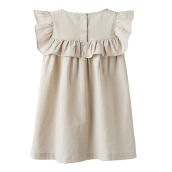 Robe Beige Fille Name it Alinnen