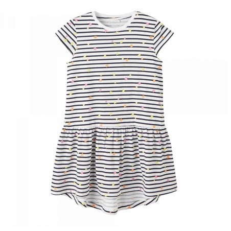Robe Blanche à Rayures Fille Name it Frida