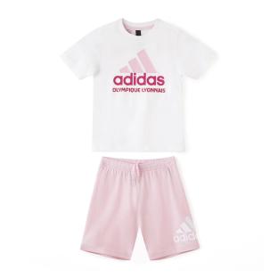 Ensemble Blanc/Rose Fille Adidas IQ4089