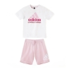 Ensemble Blanc/Rose Fille Adidas IQ4089