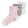 X3 Paires de Chaussettes Blanc/Rose/Gris Fille Adidas Kids