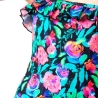 Maillot de Bain 1 Pièce à Fleurs Rose/Noir Fille Sun Project