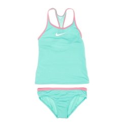 Maillot de bain 2 pièces Turquoises/Rose Fille Nike Racerback