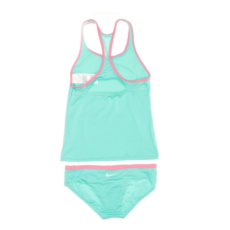 Maillot de bain 2 pièces Turquoises/Rose Fille Nike Racerback