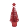 Sapin de Noël Rouge Atmosphera Paill 15cm
