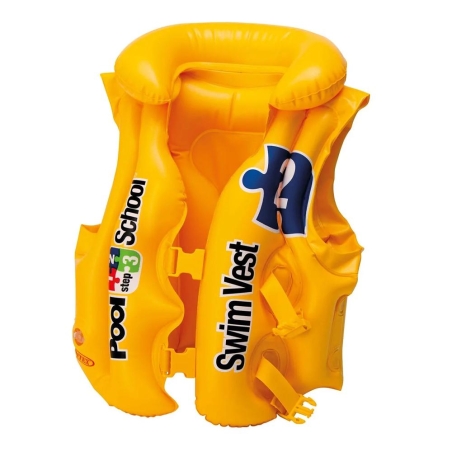 Gilet de natation bébé jaune Intex Pool School