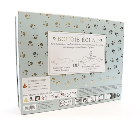 Set Coupelle Feuille et Cire Perle Magnolia