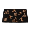 Tapis Noir Imprimés Luance 45x75cm Flocon Ski