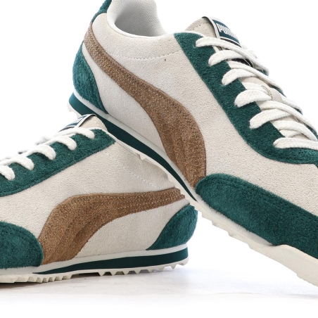 Baskets Vert/Beige Homme Puma Arizona Suede