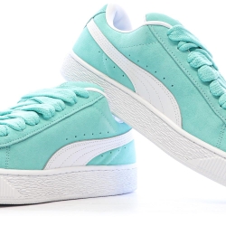 Baskets Turquoise/Blanc Homme Puma Suede XL