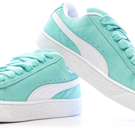 Baskets Turquoise/Blanc Homme Puma Suede XL