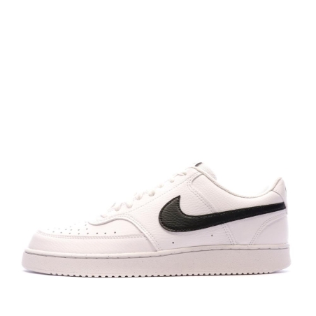 Baskets Blanc/Noir Homme Nike Court Vision Low
