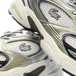 Baskets Blanc/Vert/Doré Homme Lacoste Storm 96 2k
