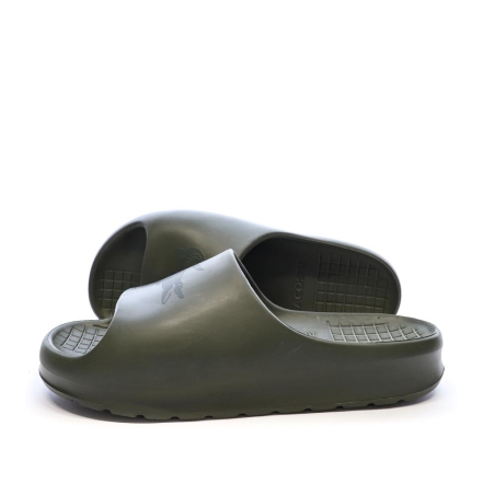 Claquettes Kaki Lacoste Serve Slide 2.0