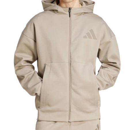 Sweat Zippé Beige Homme Adidas JC5495