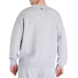 Sweat Gris Homme Lacoste loose fit avec badge crocodile