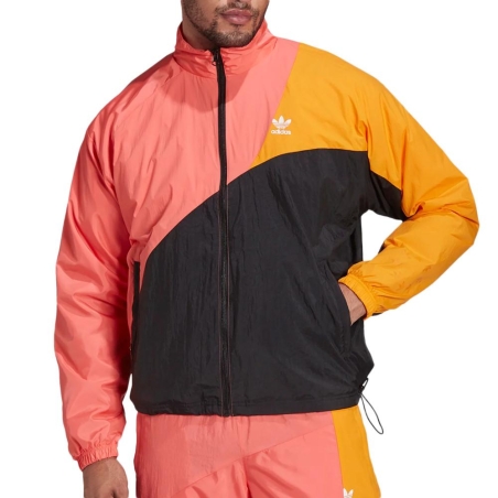 Veste Rose/Noir/Orange Homme Adidas Colorblock