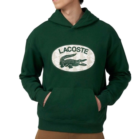 Sweat à Capuche Vert Homme Lacoste SH0067