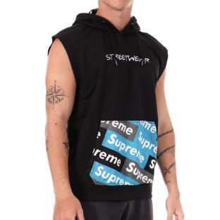 Sweat sans manches Noir Homme Supreme Grip Rainbow