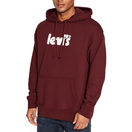 Sweat à capuche Bordeaux Homme Levis Graphic Po