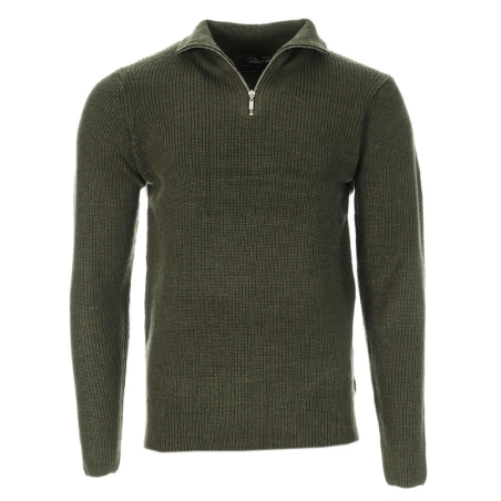 Pull 1/4 Zip Kaki Homme RMS26 Camioneur