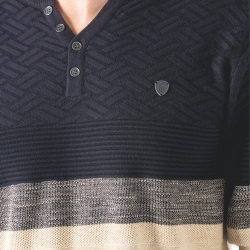 Pull Beige/Marine Homme RMS26 61008
