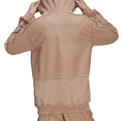 Sweat à capuche Rose Pâle Adidas Loopback