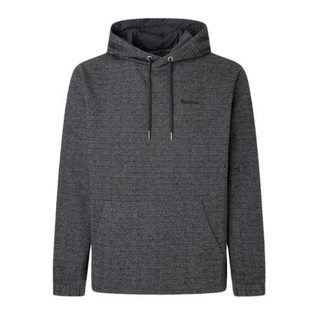 Sweat à Capuche Gris/Noir Homme Pepe jeans Mondra