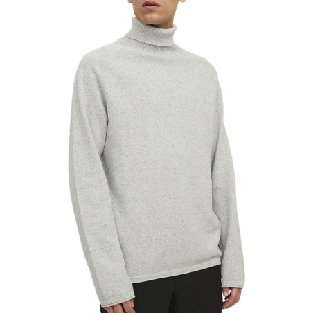 Pull Col roulé Gris Clair Homme Jack & Jones Roll 31