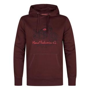 Sweat à Capuche Bordeaux Homme Petrol Industries Print