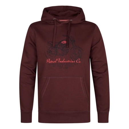 Sweat à Capuche Bordeaux Homme Petrol Industries Print