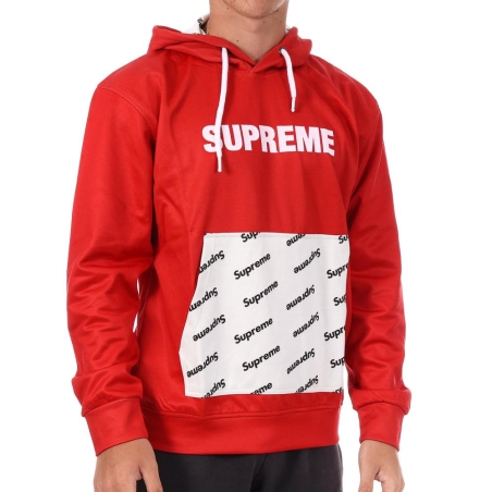Sweat à capuche Rouge Homme Supreme Grip Machop