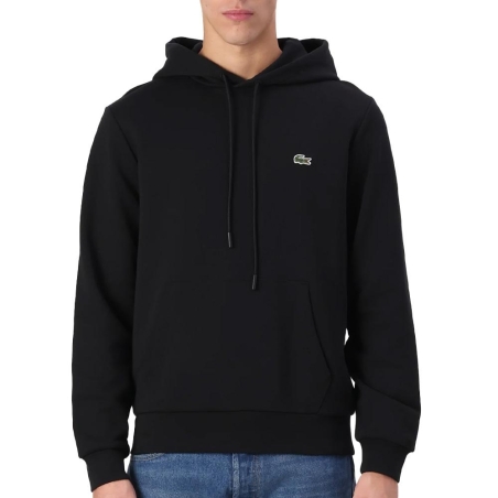 Sweat Noir Homme Lacoste Molleton