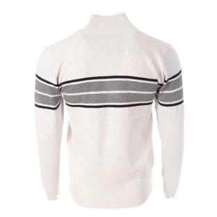 Pull Zippé Blanc/Gris Homme RMS26 60936