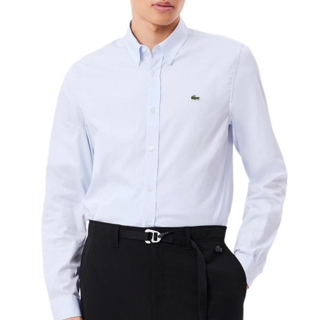 Chemise Slim Fit Bleu Homme Lacoste Unie Pinpo