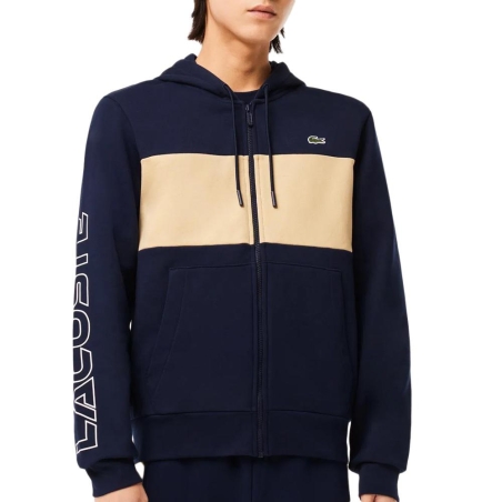 Sweat Marine/Beige Homme Lacoste SH1416
