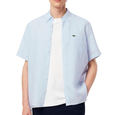 Chemise Bleu Homme Lacoste Mens Cotton