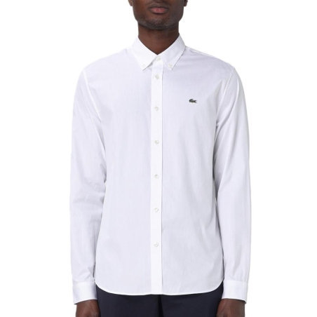 Chemise Slim Fit Blanc Homme Lacoste Unie Pinpo