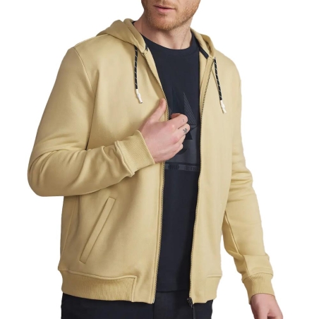 Sweat Zippé Beige Homme TBS JULINZIP