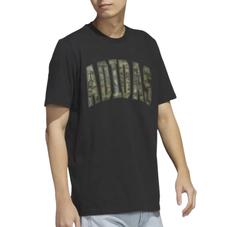 T-Shirt Noir Homme Adidas Camo