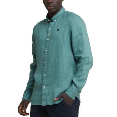 Chemise Bleu Homme Timberland Linen
