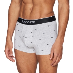 X3 Boxers Gris/Noir Homme Lacoste LOGO 5H3411