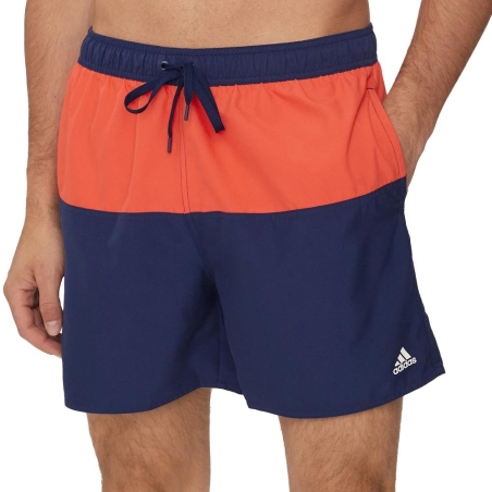 Maillot de bain Marine/Orange Homme Adidas Colorblk