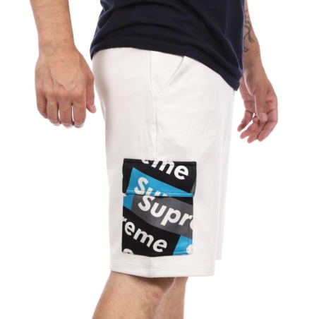 Short Blanc Homme Supreme Grip BURN