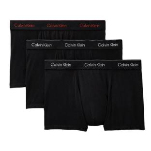 x3 Boxers Noirs/Rouges Homme Calvin Klein Relaxed Fit Trunk