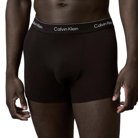 x3 Boxers Noirs/Rouges Homme Calvin Klein Relaxed Fit Trunk